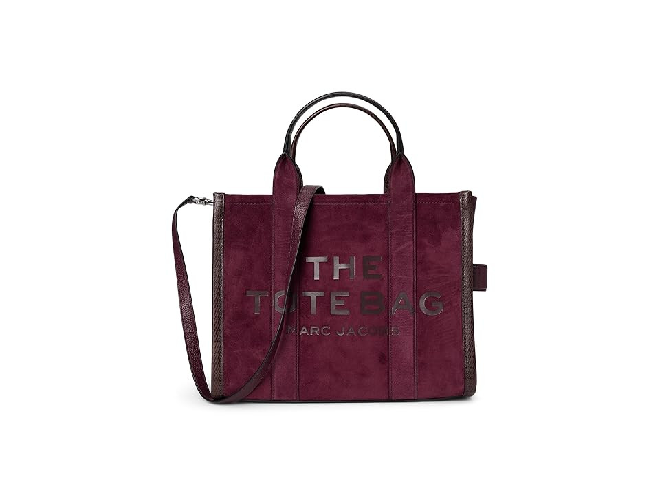 Marc Jacobs The Suede Medium Tote Bag Tote Women's Handbags Dark Plum, Leather | Zappos
