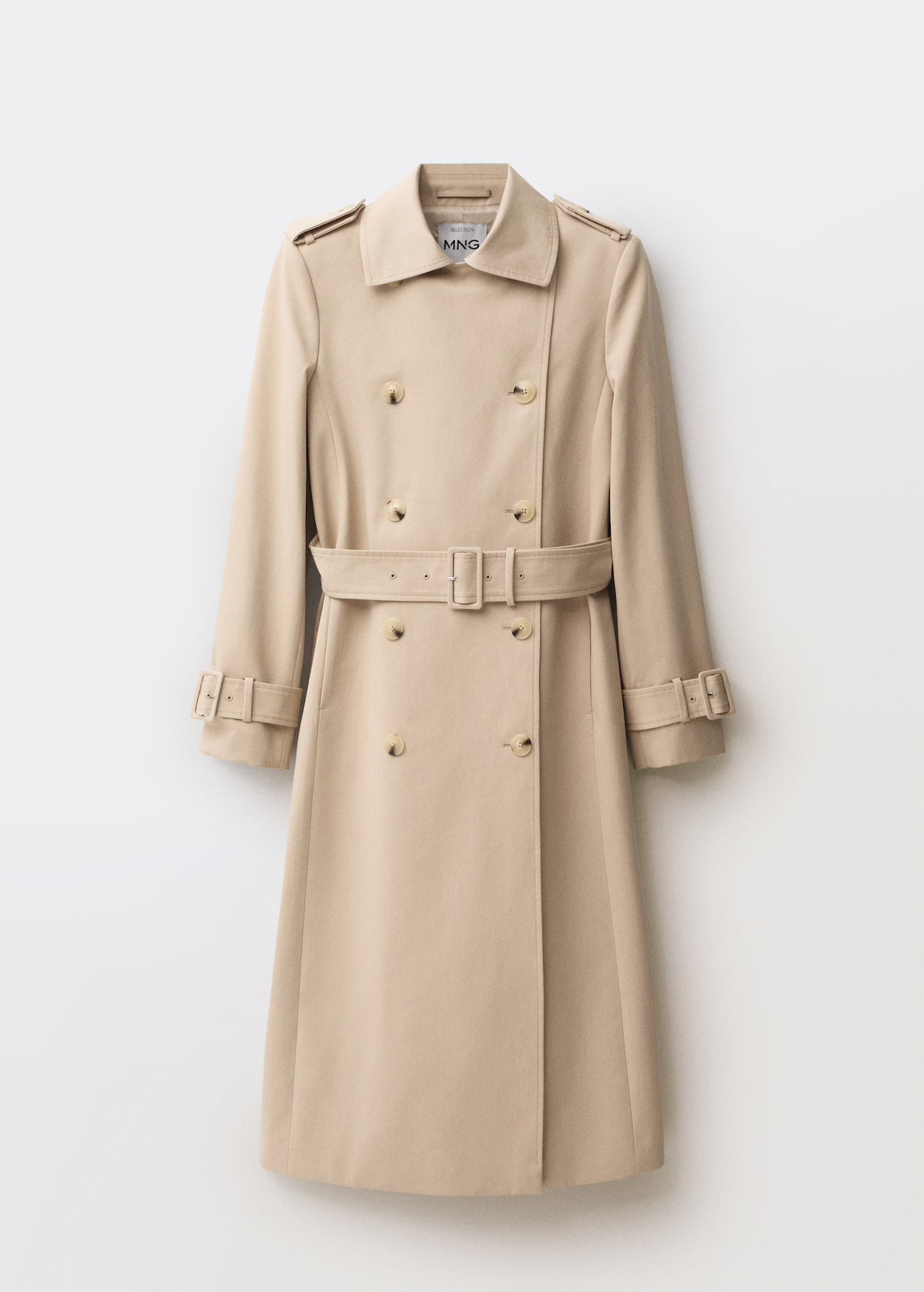 Double-breasted cotton trench coat - Women | MANGO USA | Mango (US/MX/AU)