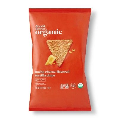 Organic Nacho Cheese Tortilla Chips - 9oz - Good & Gather™ | Target