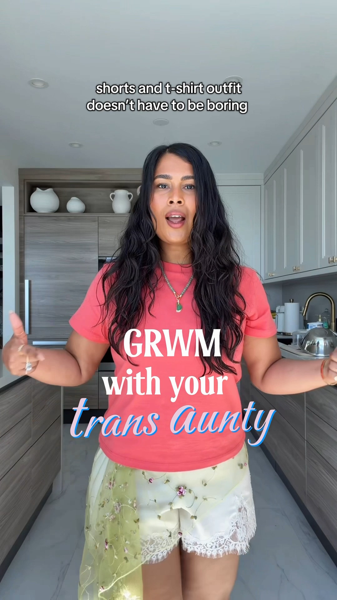 What do we think of this cool city trans aunty girl vibes spicing up a simple tee and shorts?

#LTKmidsize #LTKstyletip #LTKbeauty