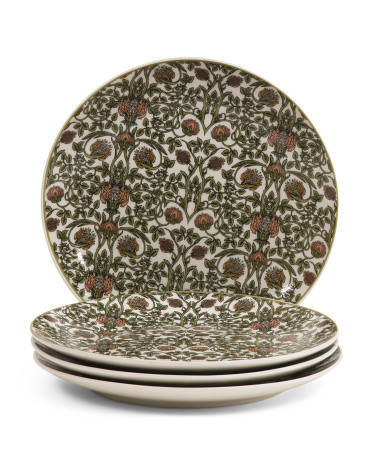 Porcelain 7.5in Set Of 4 Botanica Salad Plates | TJ Maxx