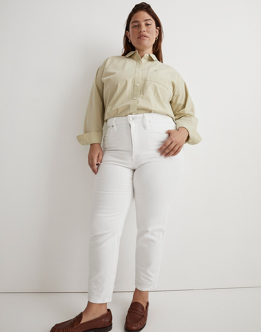 Plus Stovepipe Jeans in Pure White | Madewell