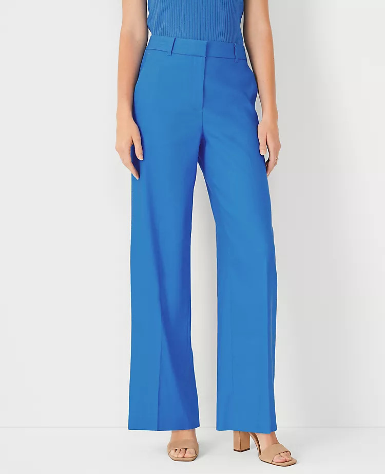 The Full Length Wide Leg Pant in Linen Blend | Ann Taylor | Ann Taylor (US)