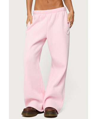 Edikted Women's Love Wide Leg Sweatpants - Macy's | Macy's