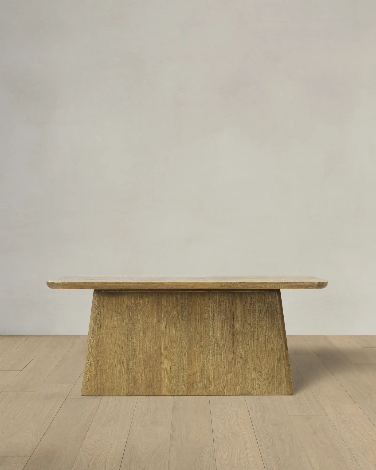 Rustic Oak Plinth Console Table | Quince