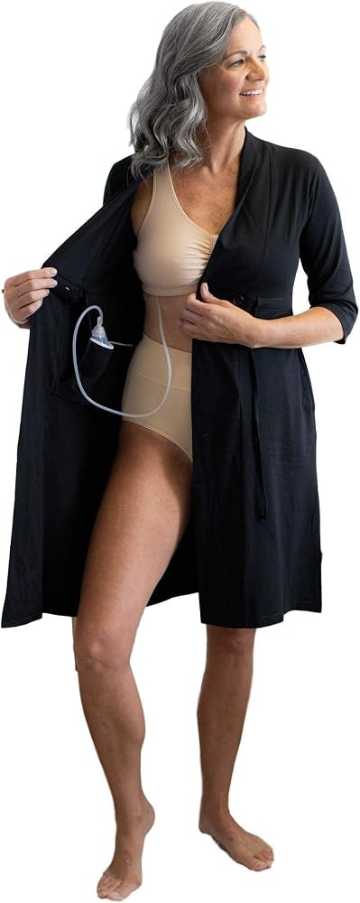 Gownies Post Surgery Mastectomy, Breast Cancer Recovery Robe with Internal Pockets | Amazon (US)
