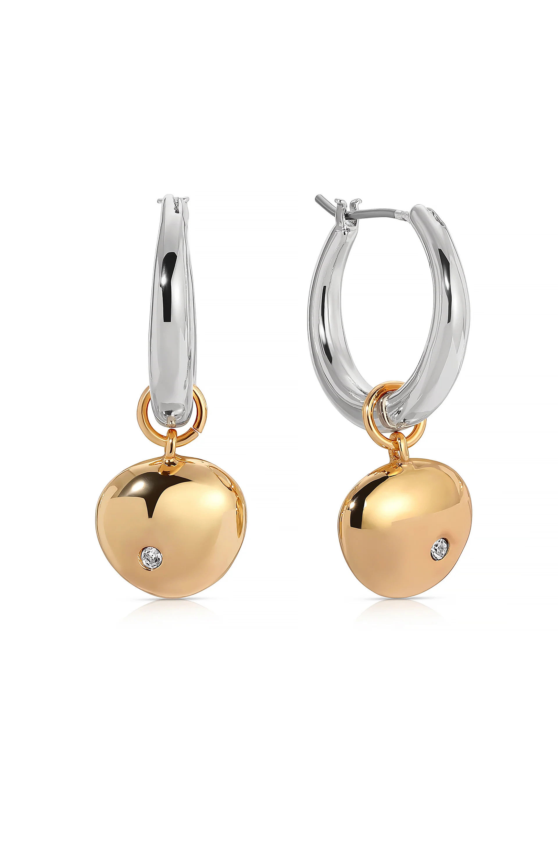 Polished Pebble Huggie Hoop Earrings | Ettika