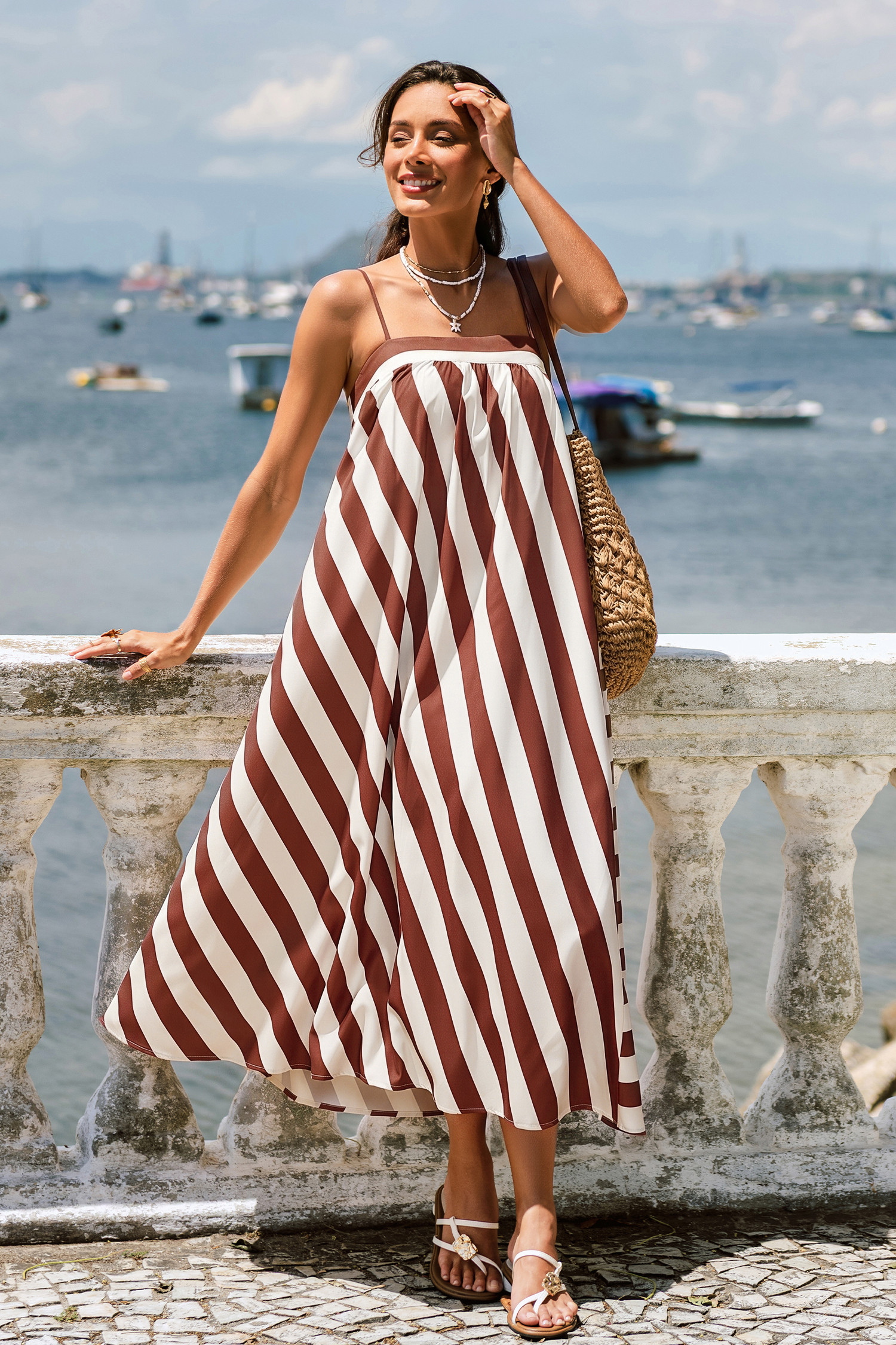 Shell We Striped Maxi Dress | Cupshe US