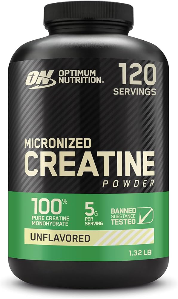 Optimum Nutrition Micronized Creatine Monohydrate Powder, Unflavored, 120 Servings, 600 Grams (Pa... | Amazon (US)