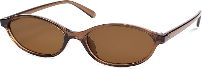 Retro Oval Cat Eye Sunglasses for Women Y2k Trendy Narrow Sunnies Designer Sun Glasses AR82253 | Amazon (US)