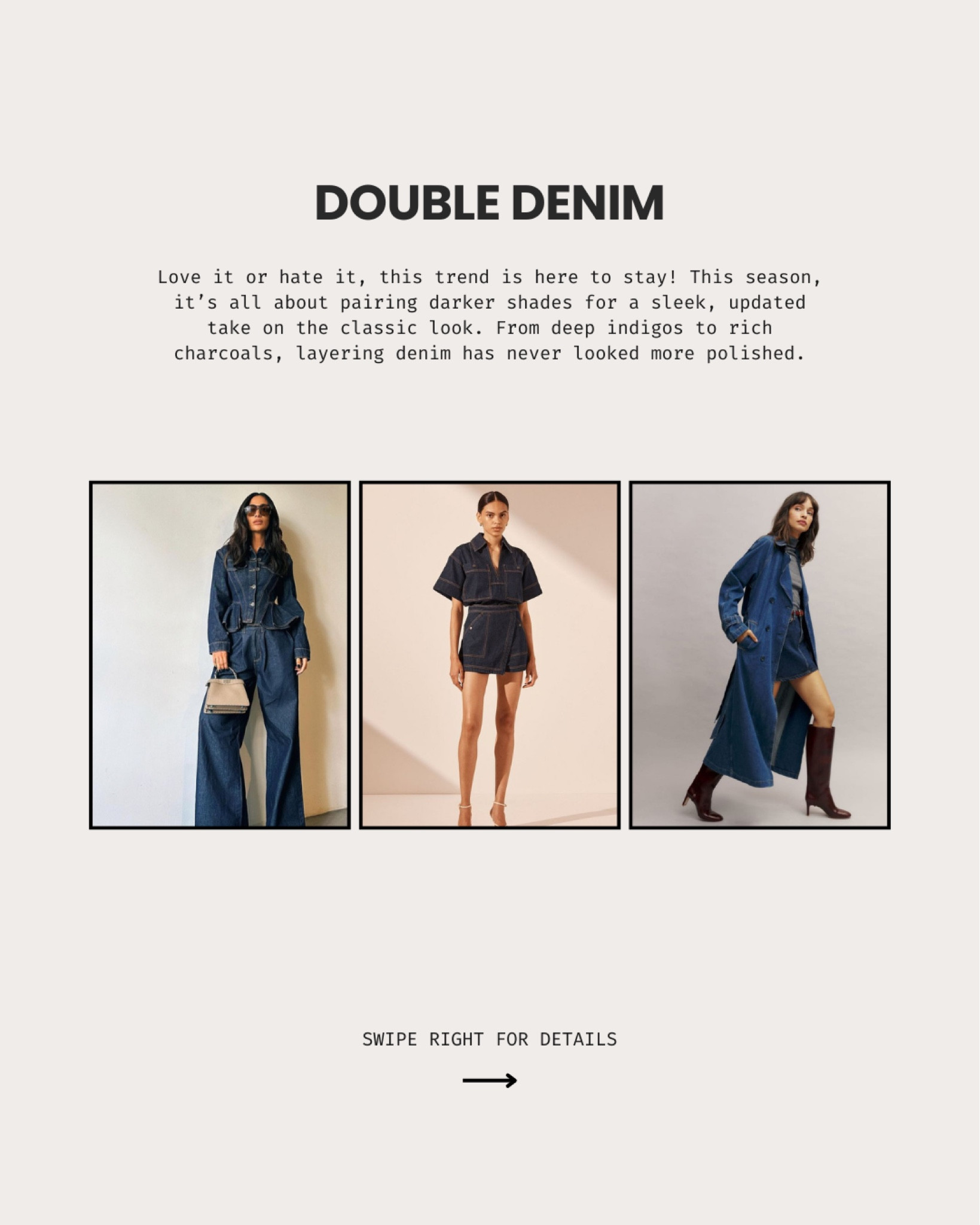 Pair darker shades for this season’s update. 

#doubledenim #deninondenim #canadiansuit

#LTKStyleTip #LTKFindsUnder100 #LTKSeasonal