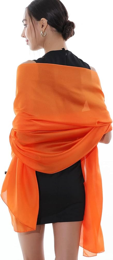 RIIQIICHY Women Shawls and Wraps for Evening Dresses Like Chiffon Silk Scarf Formal Silky Pashmin... | Amazon (US)