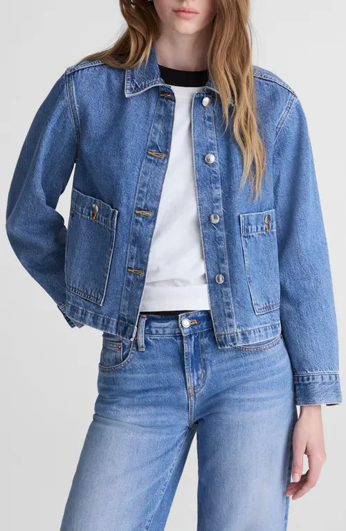 Madewell Denim Chore Jacket in Midvale Wash at Nordstrom, Size X-Large | Nordstrom