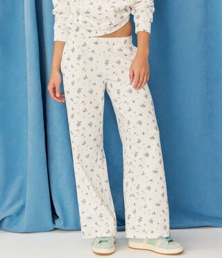Demetra for Aero Floral Wide Leg Sweatpants | Aeropostale