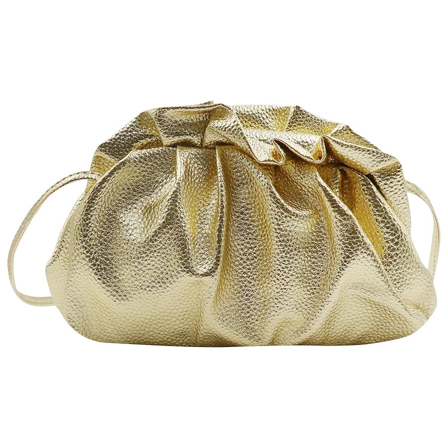 ANKOMINA Women Cloud-Shaped Dumpling Bag Fashion Ruched Crossbody Bag Cell Phone Clutch Purse Cli... | Amazon (US)