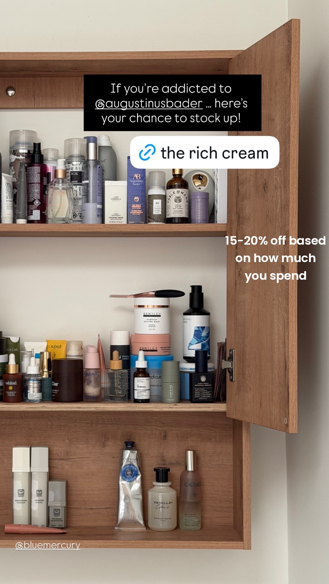 If you’re addicted to @augustinusbader … here’s your chance to stock up!  @bluemercury

Luxury skincare 
Skincare routine 
Luxury beauty
Skincare organization 
Bathroom organization cabinet

#LTKselfcare #LTKOver40 #LTKmorningroutine