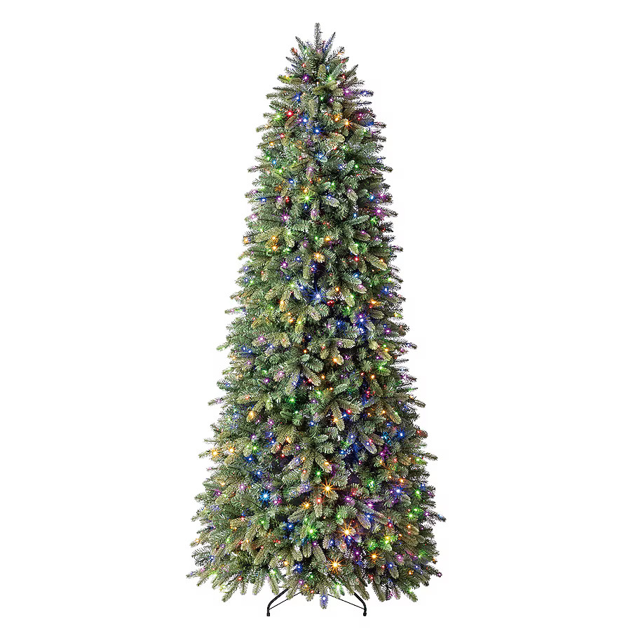 Tree Classics by Balsam Hill 9-ft Classic Fraser Fir Pre-lit Artificial Christmas Tree with Color... | Lowe's