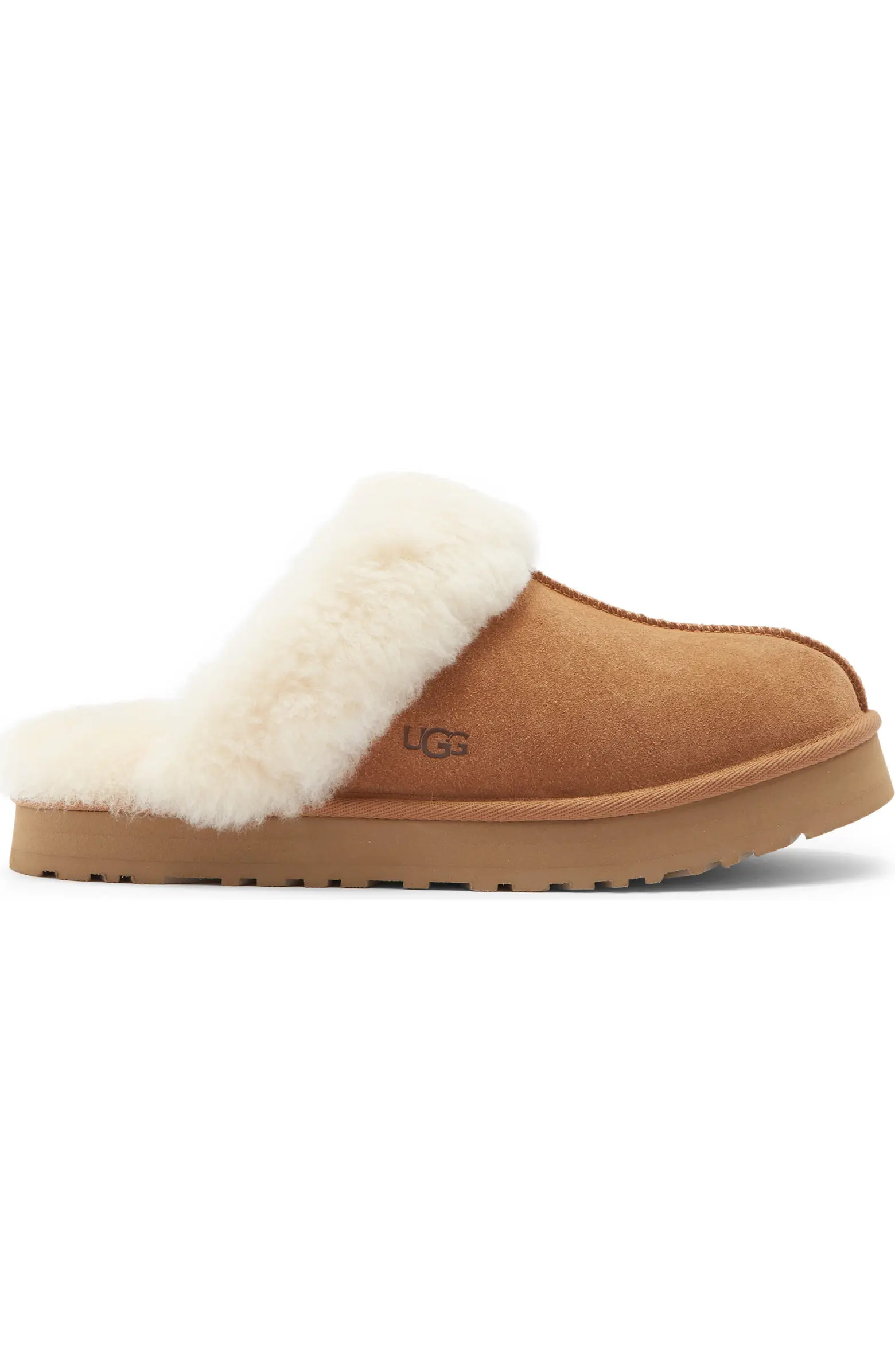 UGG® Kids' Disquette Genuine Shearling Trim Slipper | Nordstrom | Nordstrom