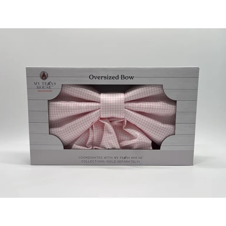 Oversized Gingham Easter Bow, Pink, 24” x 48”, by My Texas House | Walmart (US)