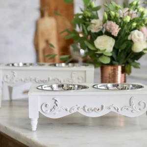 Designer Dog or Cat Elevated Pet Feeder  FOOD GRADE Stainless - Etsy | Etsy (US)