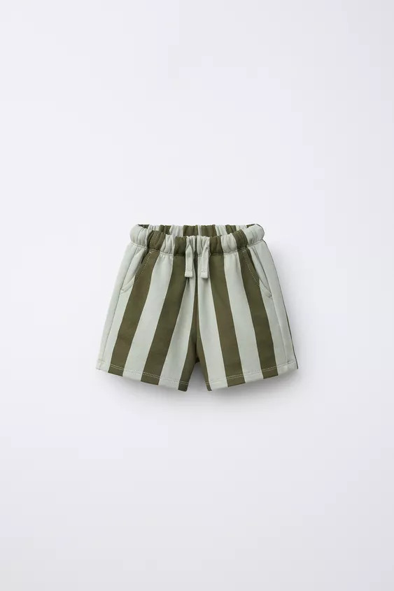 STRIPED PLUSH BERMUDA SHORTS | Zara UK