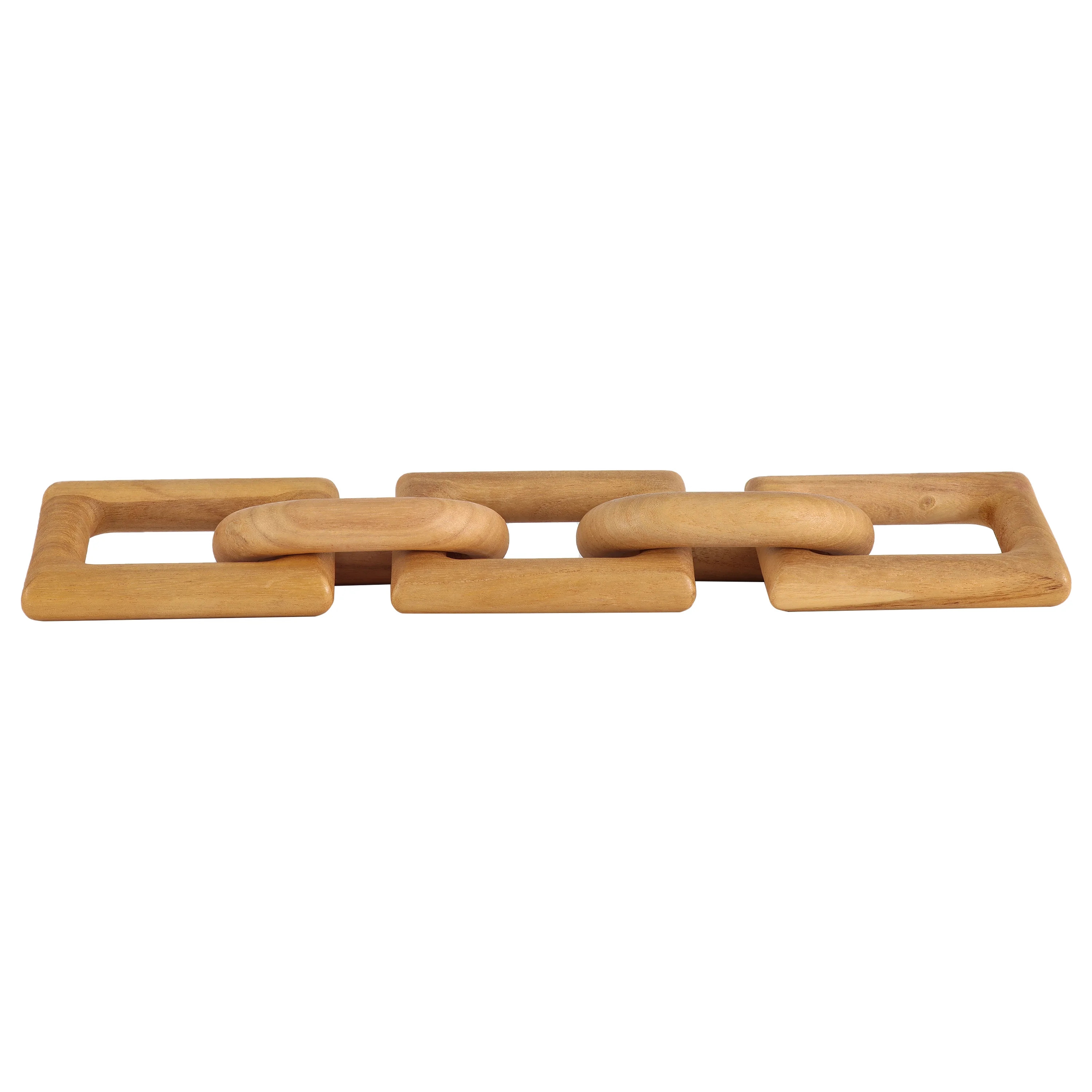 Mainstays 19.49" Natural Teak Finish Wood Decorative Links | Walmart (US)