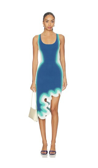 PH5 Aster Reversible Wavy Dress in Navy,Teal. - size L | Revolve Clothing (Global)