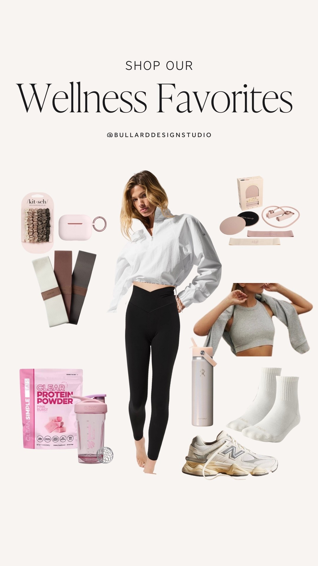 Starting Fresh for the new year, there are a few of our favorite wellness items! 

#Wellness #Health #Fitness #Goals #NewYear #Resolutions #Protein #Leggings #Fit #Workout #Bra #CropTop#Weights #Pilates #Sock#Hair