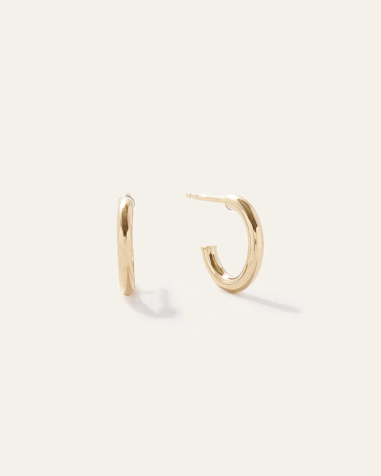 14K Gold Half Huggie Hoops in Yellow Gold | Quince