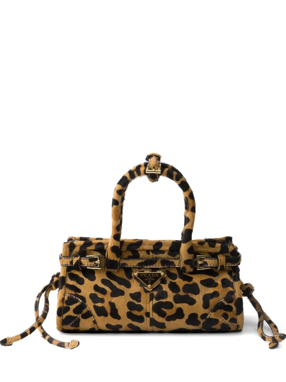 Prada Bonnie mini printed leather handbag - Neutrals | Farfetch Global