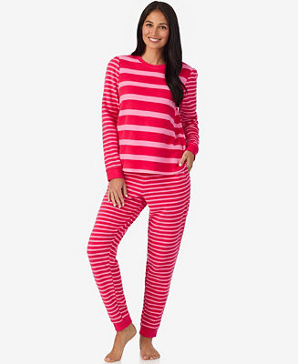 Cuddl Duds Women’s 2-Piece Stretch Fleece Long Sleeve Jogger Pajama Set - Macy's | Macy's