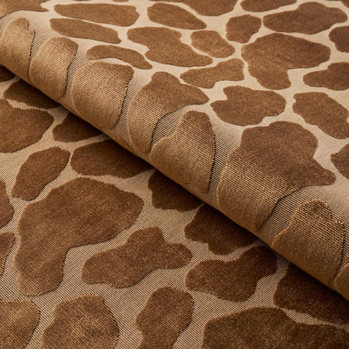 Schumacher Giraffe Velvet Safari Fabric | DecoratorsBest