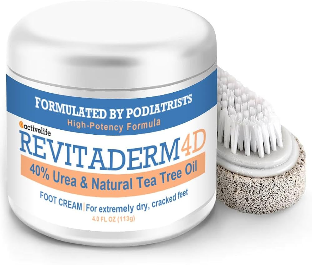 Revitaderm 4D Urea Cream, Deeply Moisturizes for Dry, Cracked Feet, Hands, Elbows and Knees, Ultr... | Amazon (US)
