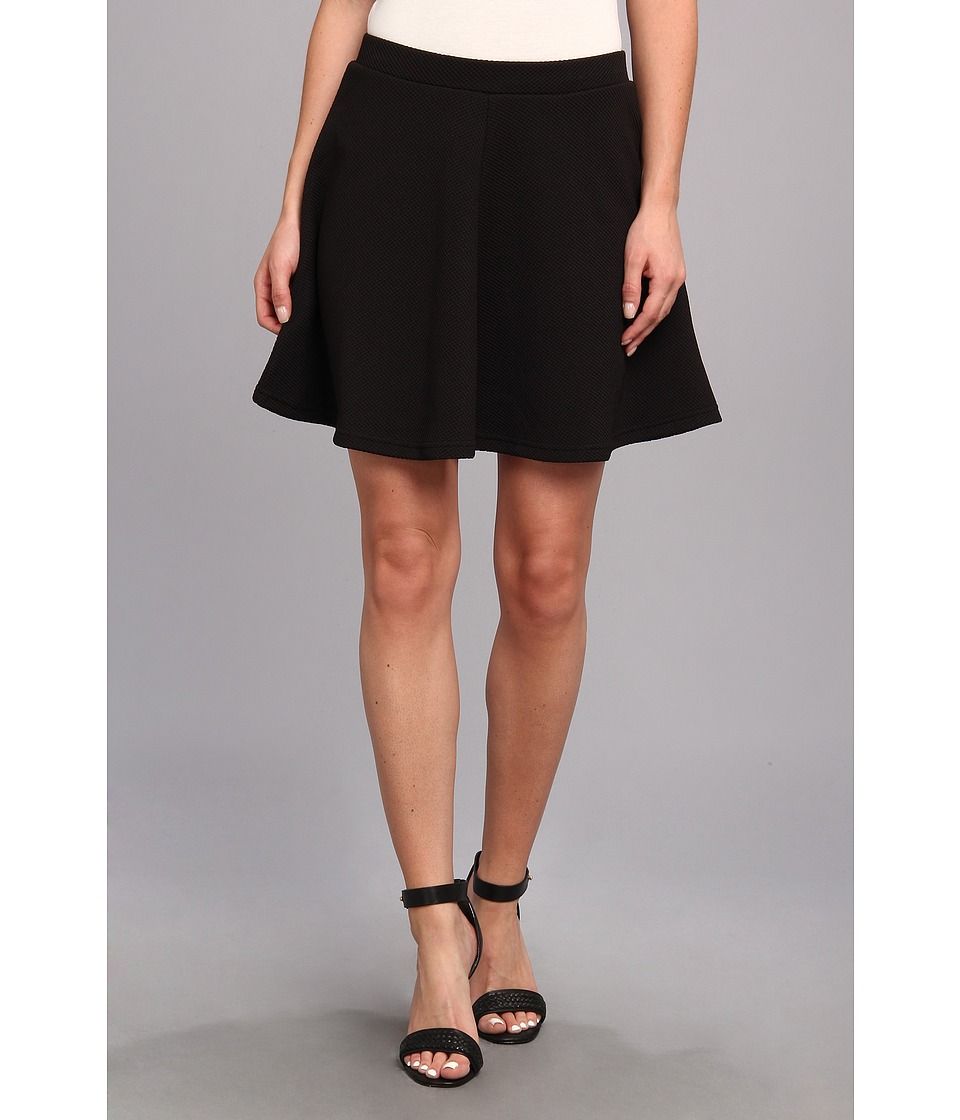 Gabriella Rocha Pique Skater Skirt (Black) Women's Skirt | Zappos