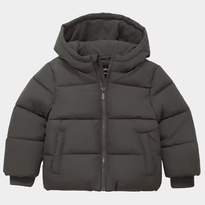 Rokka&Rolla Toddler Boys' Ripstop Winter Coat Kids' Fleece Lined Jacket-Shadow Gray, size 4T | Target