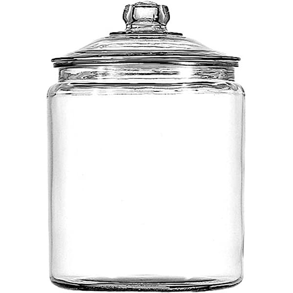 2 Pc 1/2 Gallon 64oz Clear Glass Storage Jar with Lids - Airtight Food Jars - Glass Kitchen Containe | Amazon (US)