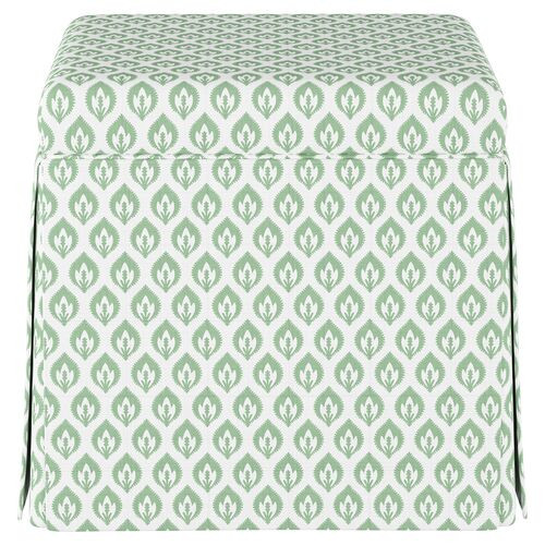 Anne Skirted Storage Ottoman, Petal Floral | One Kings Lane