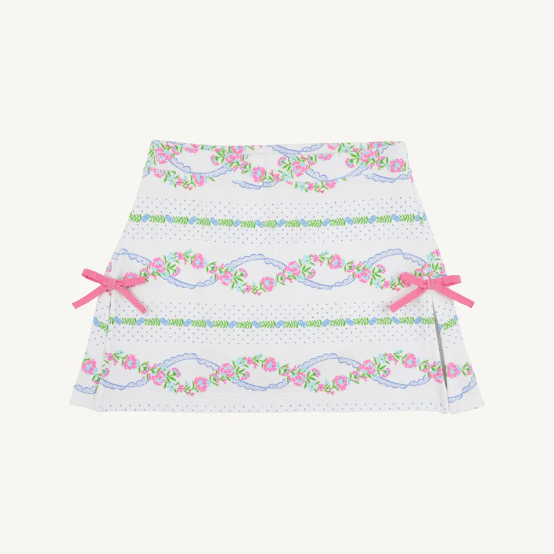Clays Club Skort - Garrison Garlands & Winter Park Pink | The Beaufort Bonnet Company