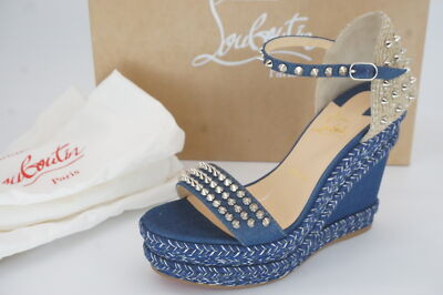 Christian Louboutin Madmonica Spike platform Wedge Sandal SZ 38 Espadrille NIB  | eBay | eBay US
