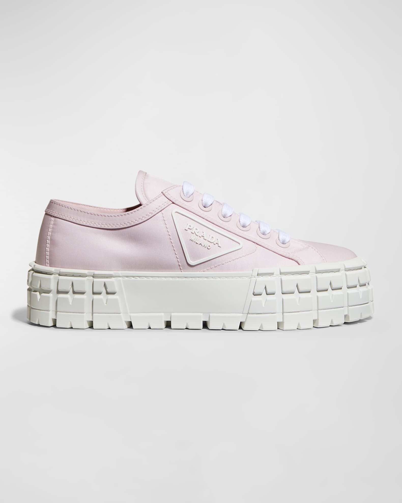 Prada 50mm Logo Flatform Sneakers | Neiman Marcus