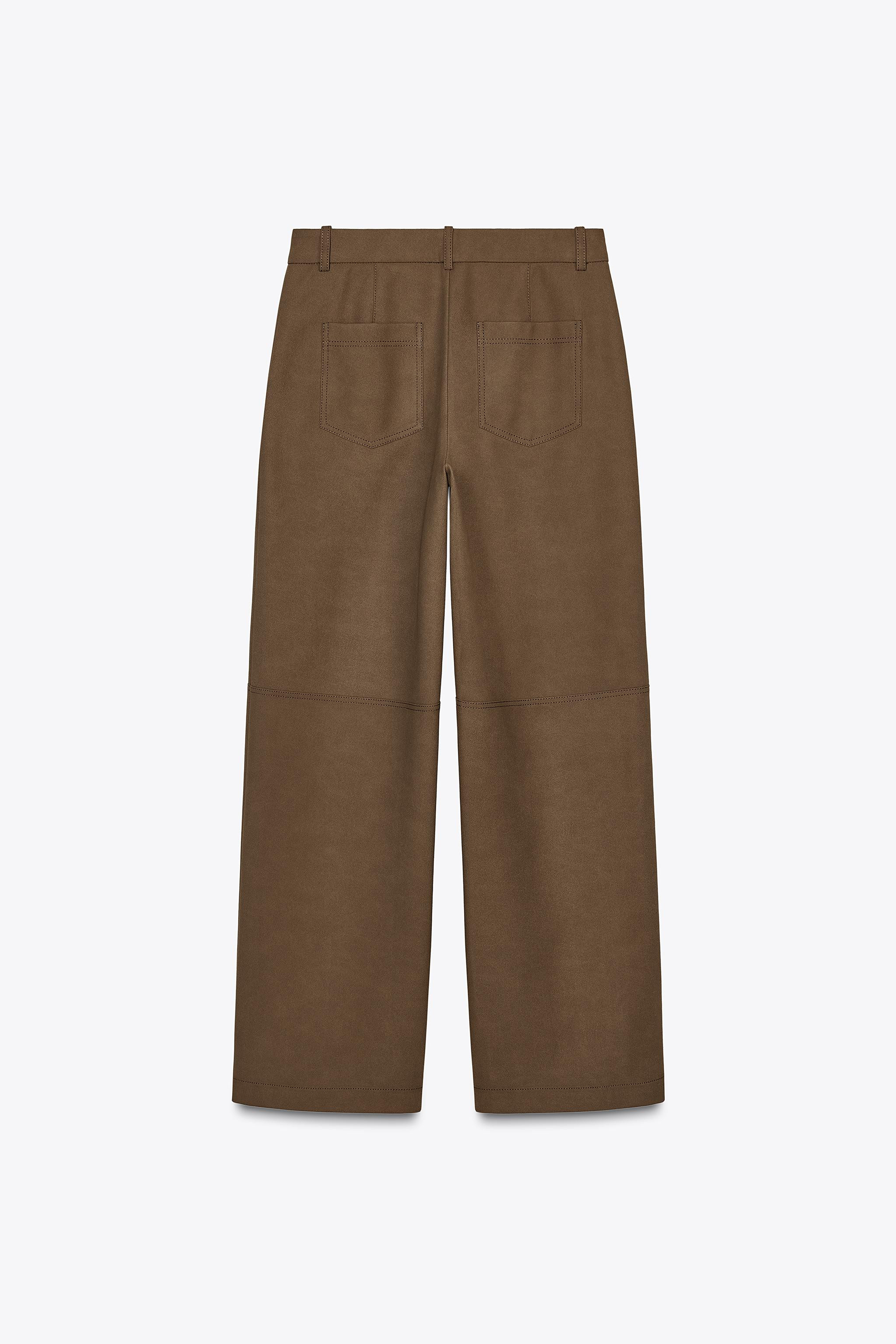 STRAIGHT-CUT MID RISE TROUSERS | Zara UK