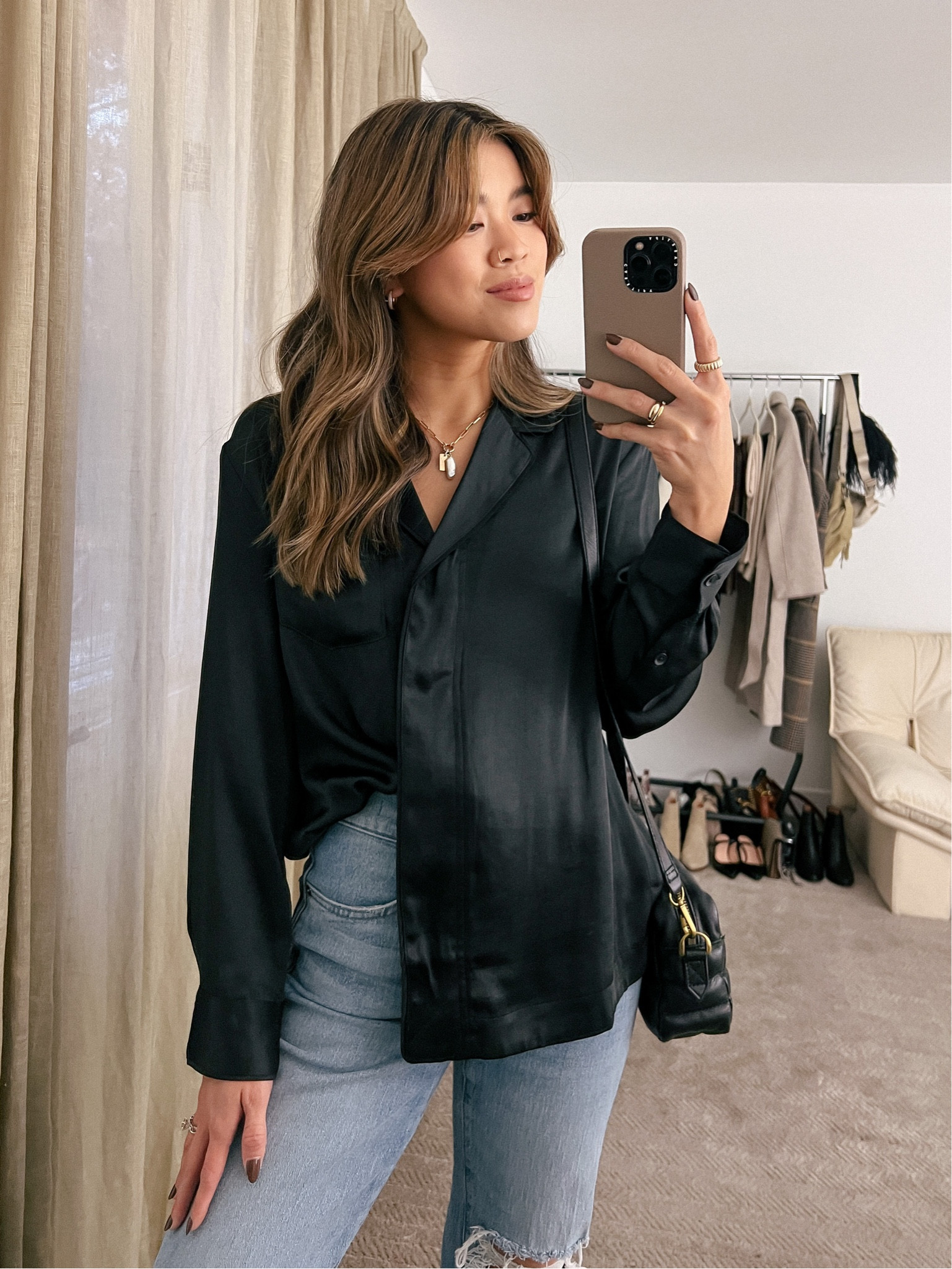 Madewell Black Silk Shirt and Distressed Denim Jeans with Madewell Black Platform Loafers!

Top: XXS/XS
Bottoms: 00/0
Shoes: 6

#fall
#fallfashion
#falloutfits
#fallstyle
#winter
#winterfashion
#winteroutfits
#winterstyle
#thanksgivingoutfit
#holidayoutfit
#madewell



#LTKSeasonal #LTKworkwear #LTKHoliday