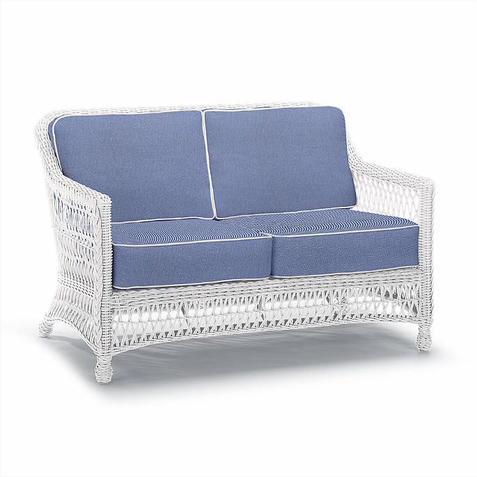 Hampton Loveseat with Cushions in Ivory Finish | Frontgate | Frontgate