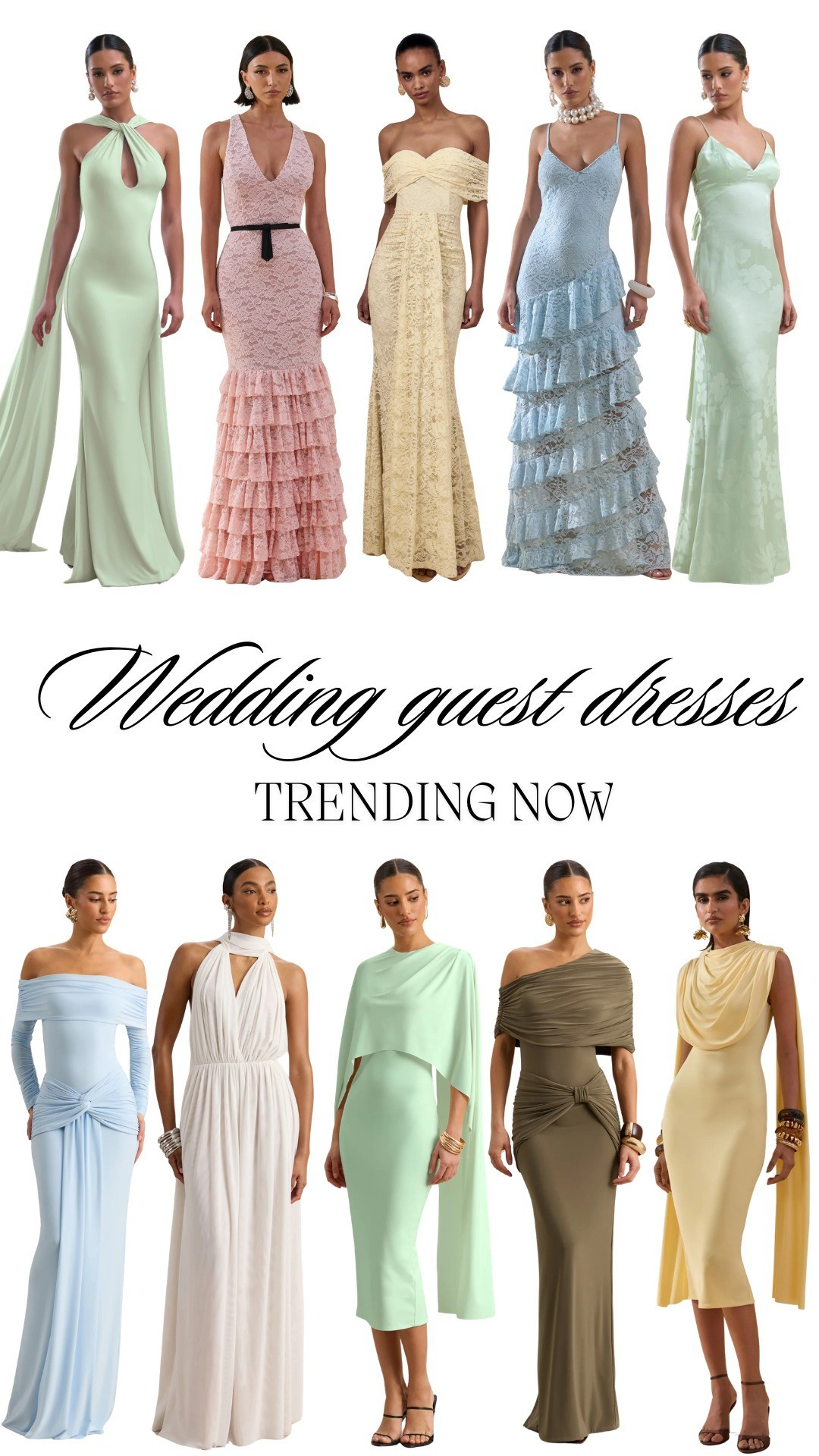 These are feminine, elegant summer dresses — perfect for a summer wedding. They have a light, flirty feel, come in soft nude tones as well as green, yellow, red, and blue, and would look stunning as guest dresses or even bridesmaid options.Follow my shop 🛍 irenecheshin the @shop.LTK app to shop this and all my other posts or head to my Link in Bio or Stories!

#LTKWedding #LTKSeasonal #LTKootd