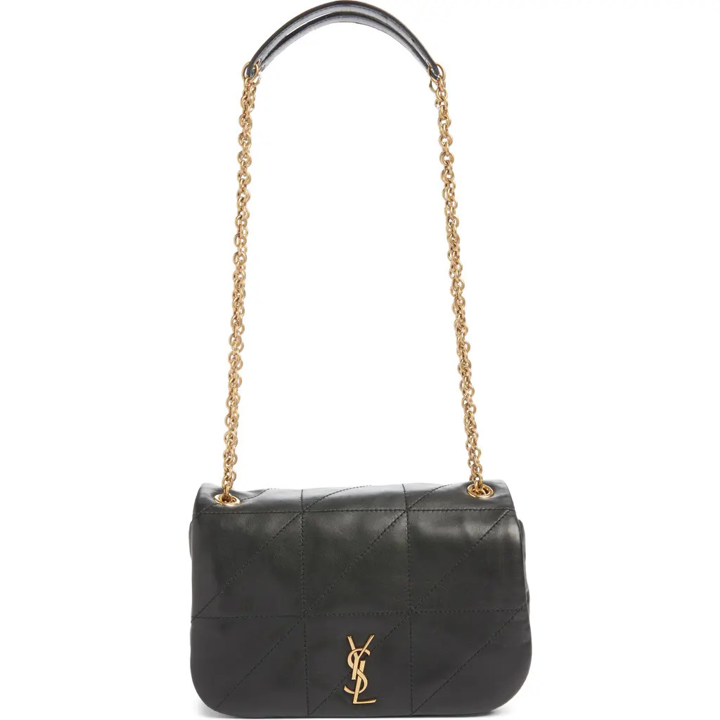 Saint Laurent Mini Jamie 4.3 Patchwork Leather Shoulder Bag in Noir at Nordstrom | Nordstrom