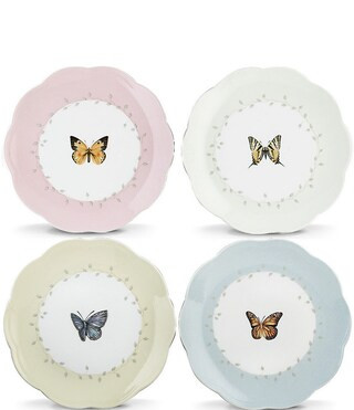 Lenox Butterfly Meadow 4-Piece Assorted Dessert Plate Set | Dillard's | Dillard's