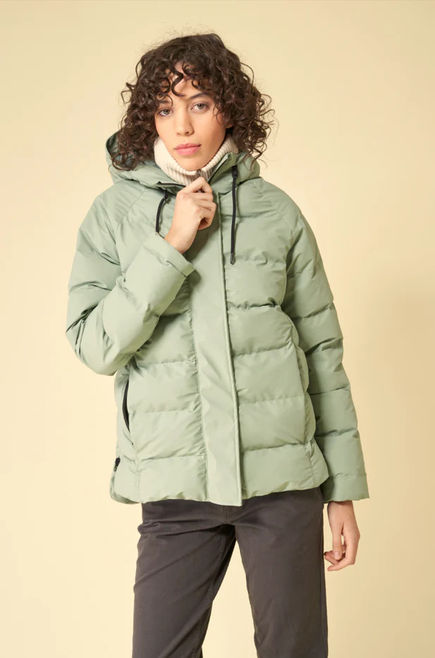 Woman's Puffer Jacket - Aike Iceberg Green | Tanta Wear