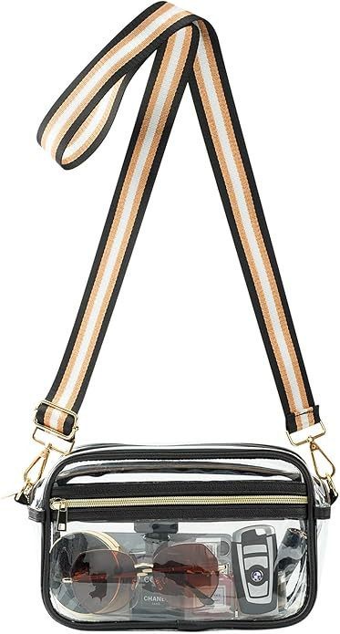 Clear Crossbody Bag stadium approved,Clear Bag for Women men Transparent Crossbody Purse for Conc... | Amazon (US)