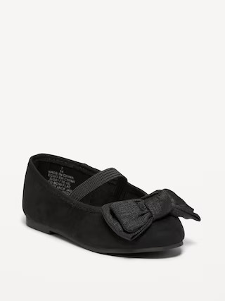 Faux-Suede Bow Ballet Flats for Toddler Girls | Old Navy (US)