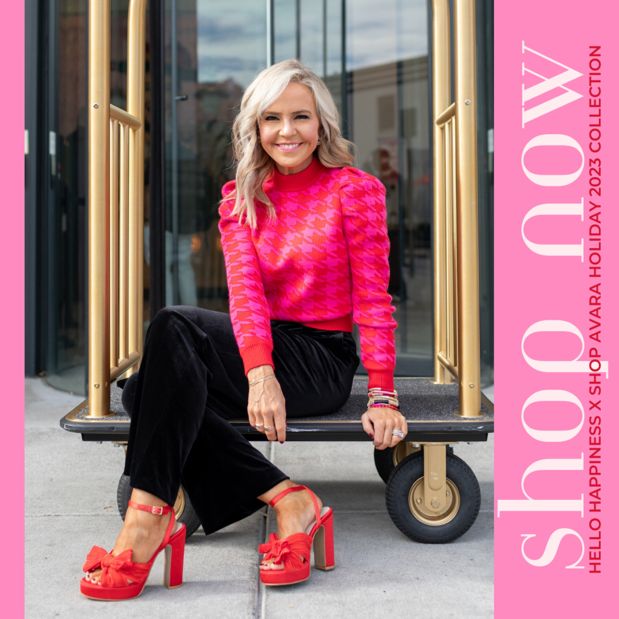 bold houndstooth never liked so bright!! the holidays just got merrier with the Carley Sweater and Dawn Pants = a chick to the max ensemble, now 15% off with code natasha15!! 

#LTKparties #LTKHoliday #LTKstyletip